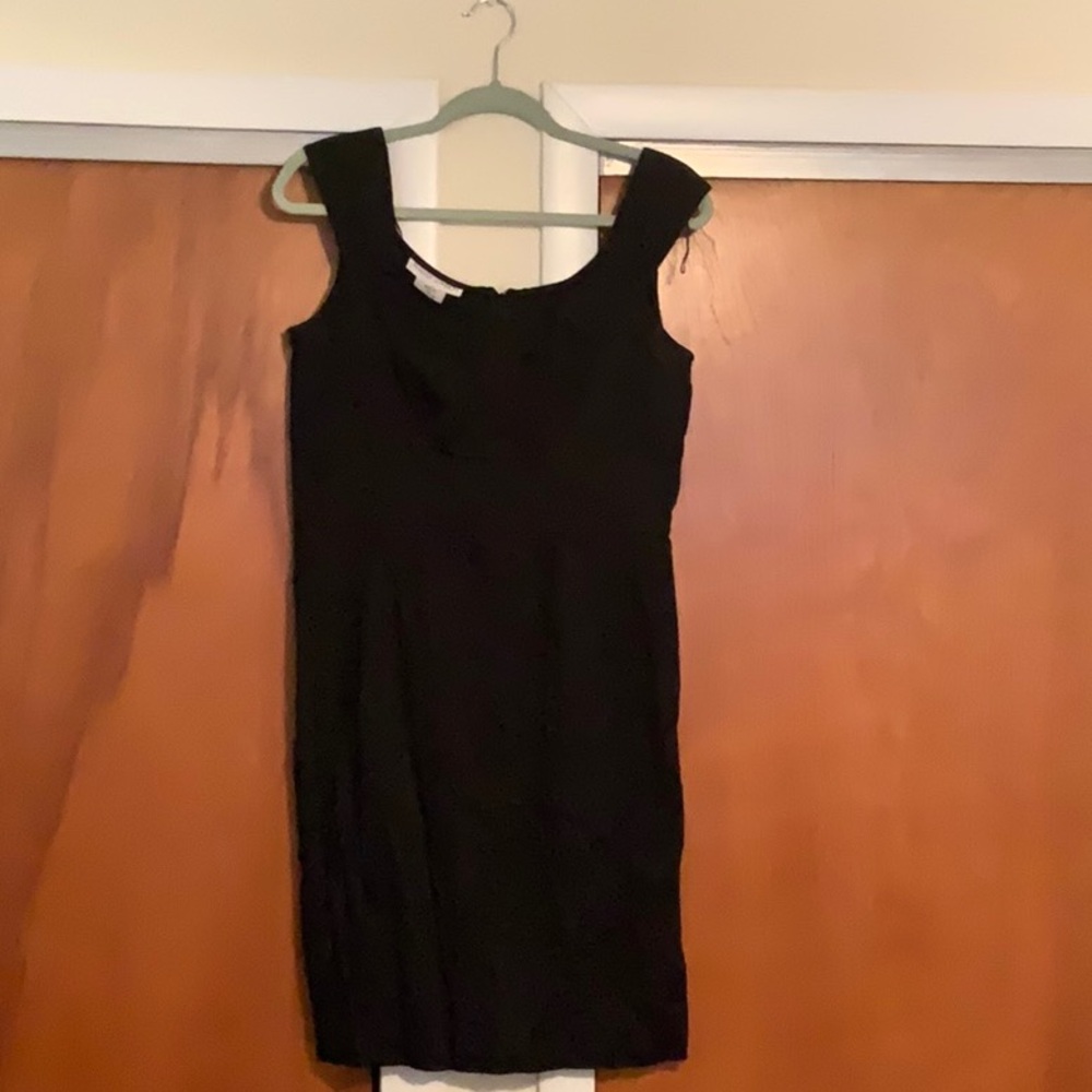 Maggy London Black Sheath Mini Dress Square Neck